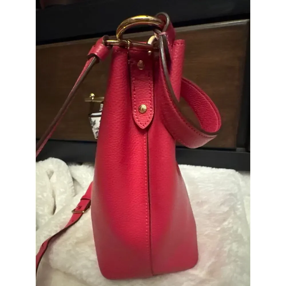 Dark Pink Strawberry Coach Bucket bag - Picture 10 of 13